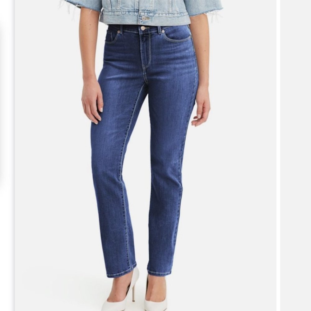 Levi's Classic Straight Mid Rise Dark Wash Jeans